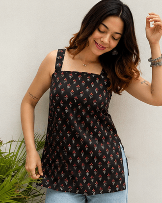 Midnight Bloom Top - Trendique